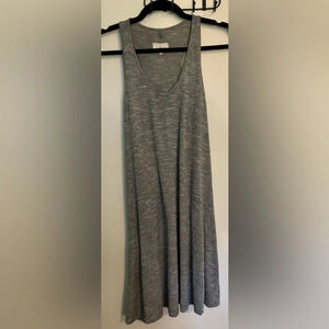 Lou & Grey Womens Tank Dress Racerback Sz Small Soft Knee Length EUC Grey